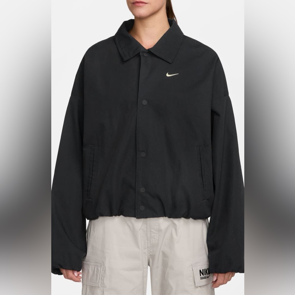 NIKE canvas coaches jacket black size XS NWT